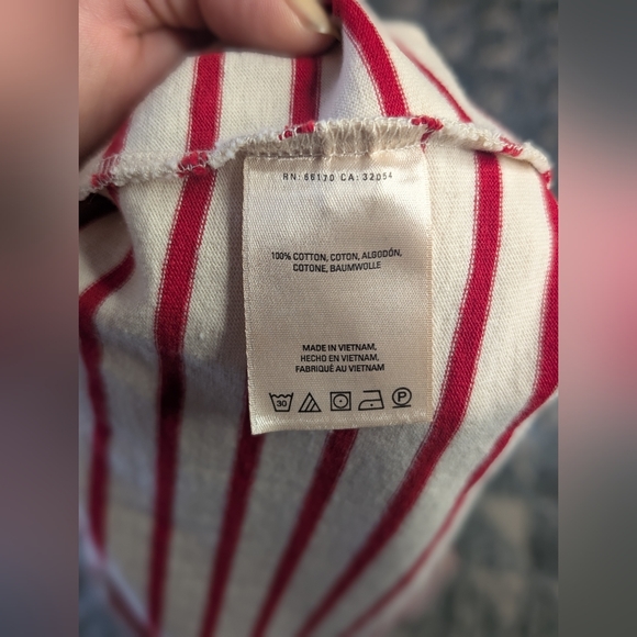 ANTHROPOLOGIE MAEVE Marketa one shoulder red striped dress medium - Picture 8 of 8